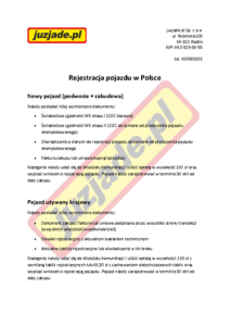 info rejestracje